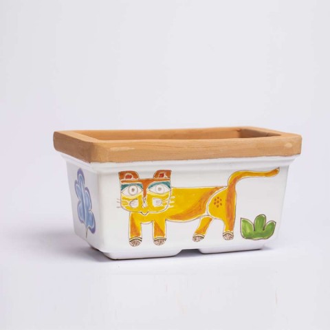 Planter Folk Cat VSPRGT De Simone Pottery Planter Folk Cat VSPRGT De Simone Pottery